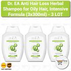 Shampooing à base de plantes anti-perte de cheveux Dr. EA pour cheveux gras, formule intensive (3x300 ml)