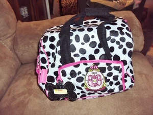 Pet Carrier for Stuffed Animal Dog Hauck Bella & Beau Pink Black White Plush Bag - Picture 1 of 7