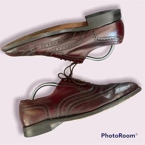 Allen Edmonds Lloyd Wingtip Oxford Schuhe Herren Größe 9,5 A Schnürleder braun - Bild 1 von 8