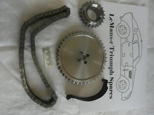 Triumph spitfire 1300 /1500 set pignoni distribuzione duplex pedivella grande e catena - Foto 1 di 11