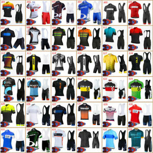 2021 Mens Team Cycling Jersey Set Summer Bike Shirt Bib Shorts Kit Sport Uniform