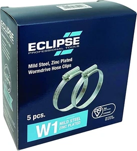 5x Eclipse Clip per Tubo flessibile, 130-150 mm, Avvitatore a vite senza fine in acciaio dolce, - Foto 1 di 4