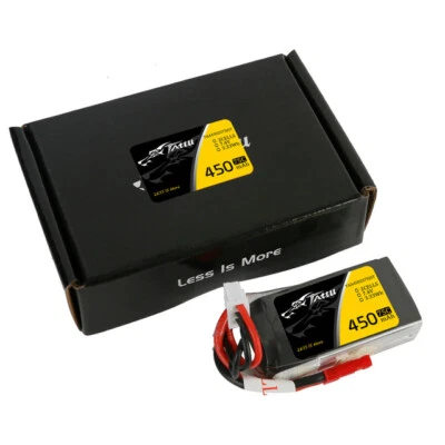 Batería de control remoto Tattu 7.4V 75C 2S 450mAh Lipo RC con enchufe JST Foto 1 de 4