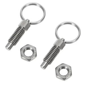 2PCS Spring Plunger Stainless Steel Locking Pin Stainless Steel Coupler Pin - Picture 1 of 12