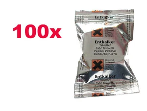 100 pastillas descalcificadoras descalcificadoras aptas. para Jura, Krups, Philips, Melitta, Delonghi - Imagen 1 de 4