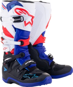 Alpinestars Tech 7 Motocross Boots Red White Blue Black Size 12 NIB - Bild 1 von 1