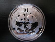 2009 China Panda 1 Oz Pure Silver Coin in capsule