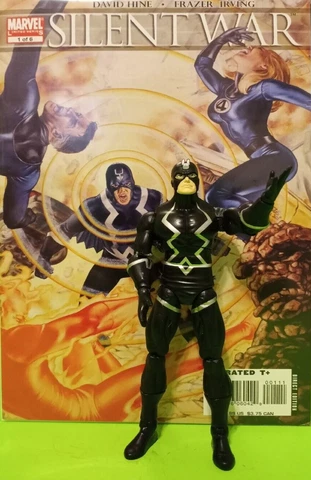 Marvel Legends BLACKBOLT  CUSTOM -NEMESIS BAF SERIES +GREAT COMIC SILENT WAR # 1 Cover