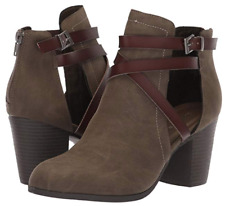 Madden Girl Doolly Taupe Nubuck BOOTIES Womens 8 Ankle BOOTIES