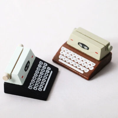 1/12 Scale Dollhouse Miniatures Vintage Typewriter Cashier Wooden Accessories - Image 1 of 4
