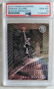 🔥2019 Panini Illusions NBA #9 Damian Lillard Season Highlights PSA 10 Low Pop 3 - Picture 1 of 3