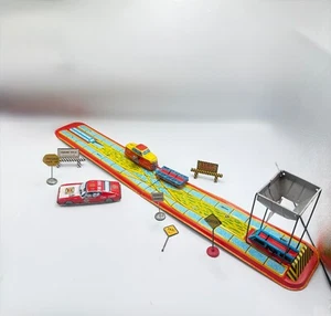 Ohio Art Technofix Tin Litho Switch & Dump Wind Up Train Set GE 297 + Bonus Toy - Picture 1 of 16