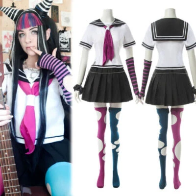 Danganronpa Dangan Ronpa Ibuki Mioda Cosplay Costume School Uniform Outfit - Image 1 of 4