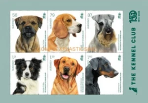 GUERNSEY 2023 DOGS ON STAMPS KENNEL CLUB MINI SHEET MNH -S19094-2 - Picture 1 of 1