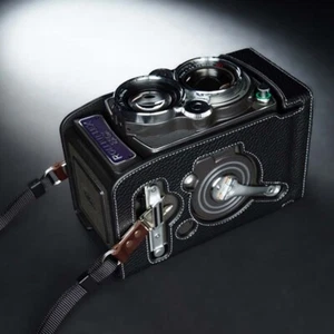 Vintage Genuine Real Leather Half Camera Case Bag Cover For Rolleiflex 2.8gx - Picture 1 of 27