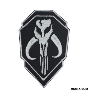 Mandalorian Double Shield Movie Embroidered Patch Iron On/Sew On Patch Batch - Picture 1 of 1