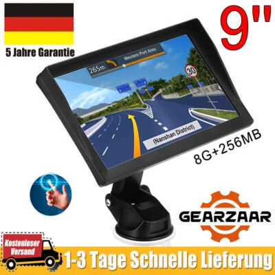 9" GPS Navigationsgerät Navigation Navi für LKW, PKW, BUS EU 8GB + 256MB - Bild 1 von 4