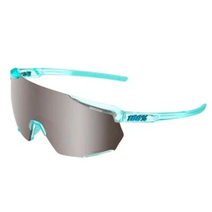 100% Racetrap 3.0 Sunglasses, Polished Translucent Mint, HiPER Silver Mirror Len - Picture 1 of 3