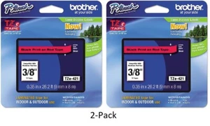 2-Pack Genuine Brother TZe-421 Label Tape TZ421 *Authorized Brother Dealer* - Picture 1 of 1