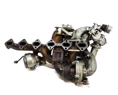 2009-2013 BMW X5 (E70) 3.0L M57Y DIESEL ENGINE - UPPER & LOWER TURBOCHARGER - Image 1 of 4