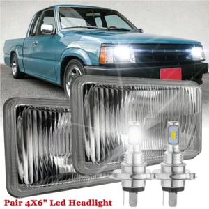 For Mazda B2000 B2200 B2600 RX-7 GLC Pickup 2pcs 7x6" Led Headlights Hi/Low Beam - Picture 1 of 14