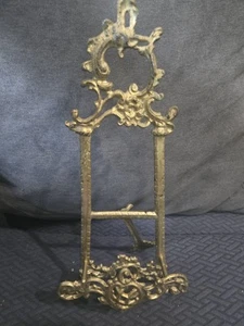 Cavalletto VINTAGE in ottone massiccio ornato rococò francese espositore - Foto 1 di 3