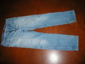 Pantalones de mezclilla para hombre Thrashed Distressed Wrangler 47MWZ etiqueta 34 x 36 triturados B - Imagen 1 de 5