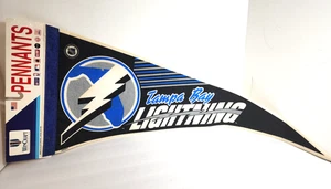 NEW Vintage Tampa Bay Lightning Full Sized Black/Silver/White Team Logo Pennant - Picture 1 of 1