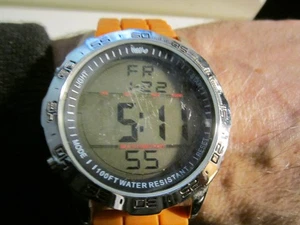 MASSIMO SPORT WATCH HEAVY CASE ORANGE RUBBER WATCH BAND FITS TO 9"- OFC-W - Picture 1 of 6