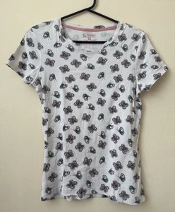 TU Ladies Top T-Shirt Butterfly Print Short Sleeve Cotton White Multi UK14 - Picture 1 of 9