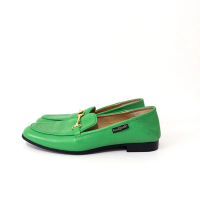 Russell & Bromley Snaffle Grained Leather Loafer UK 5 EU 38 Bright Green - Image 1 of 4