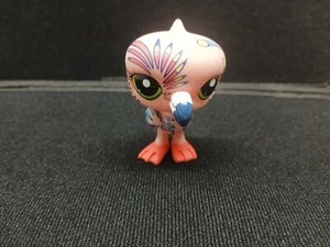 Littlest Pet Shop Authentic # 1438 rosa fenicottero cartolina tatuaggio piume - Foto 1 di 8