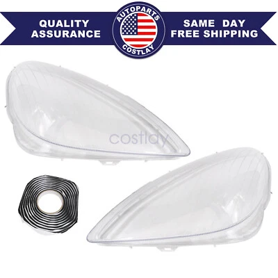 Cubierta de lente de faro lateral izquierdo y derecho para Mercedes-Benz Clase SLK R171 2005-11 Foto 1 de 4