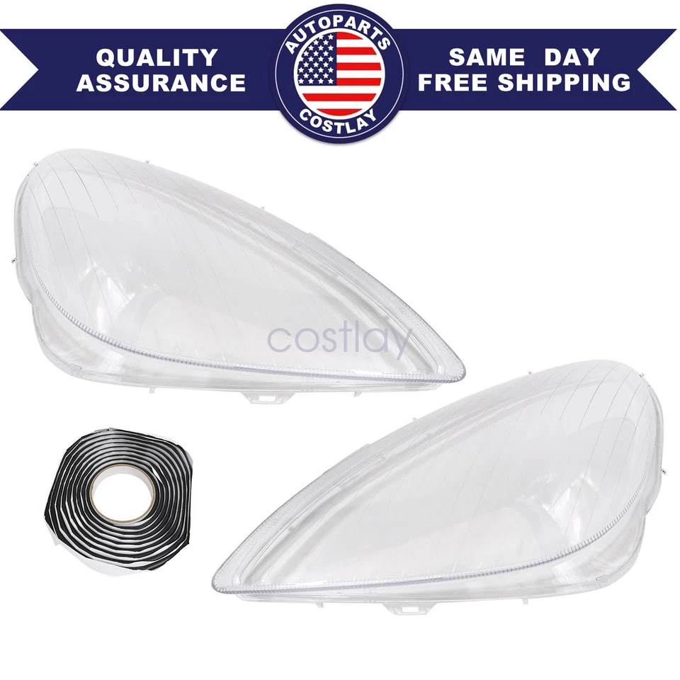 Cubierta de lente de faro lateral izquierdo y derecho para Mercedes-Benz Clase SLK R171 2005-11 Foto 1 de 4
