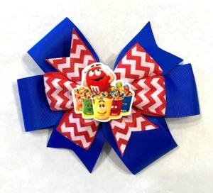 Beautiful M&M Candy inspired hair bow for girls. - Picture 1 of 3