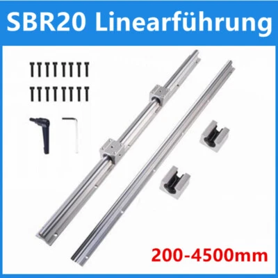 200mm-4500mm  SBR20 Linearführung Linearschienen Aluminiumlegierung Fräser CNC - Bild 1 von 4
