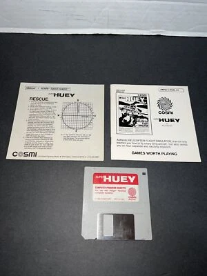 Super Huey for the Commodore Amiga on 3.5" disk with manual - Image 1 of 2
