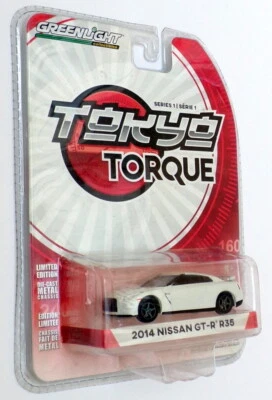 Greenlight Tokyo Torque escala 1/64 29880-F - Nissan GT-R 2014 (R35) - blanco Foto 1 de 2