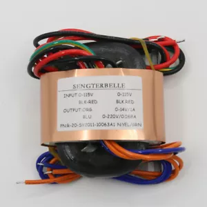 1PC 30VA (30W) HIFI Copper R-core Preamp Transformer Output 0-220V@68MA 0-14V@1A - Bild 1 von 3
