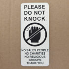Please Do Not Knock Sign Plaque No Sales People Charities Religious Groups