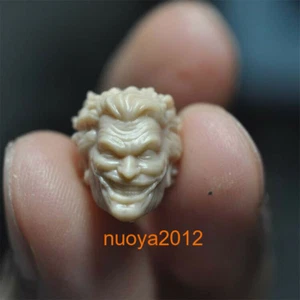1/18 Unpainted heroes Who Laughs Head Sculpt Carved For 4" Male Figure Body - Picture 1 of 3