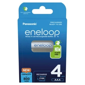 4 x Eneloop AAA batteries 800mAh Rechargeable Ni-MH HR03 Phone 4 Pack BK-4MCCE - Picture 1 of 4