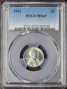 1943 Lincoln Steel Wheat Cent - PCGS MS65 - ✪COINGIANTS✪ - Picture 1 of 2