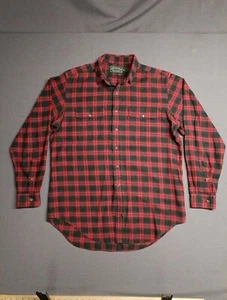 VTG Polo Country Ralph Lauren Shirt Men Large Red Buffalo Plaid Flannel EUC 👌 - Imagen 1 de 12