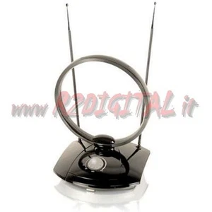 ANTENNA TV AMPLIFICATA DVB-T 38 dB VHF UHF FULL TELEVISORE DIGITALE TERRESTRE HD - Picture 1 of 1