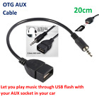 3.5mm Male AUX Audio Plug to USB 2.0 A Female Jack OTG Converter USB Adapter BLK