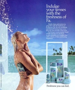 Jabón gel para el cuidado de la piel Fa 1990 1 página anuncio de revista - Imagen 1 de 1
