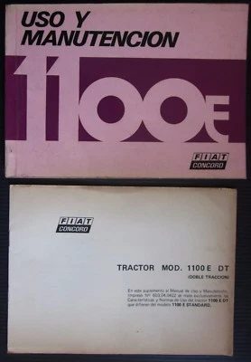 FIAT CONCORD 1100 E /1100 E DT uso manutencion manuale uso manutenzione trattore - Immagine 1 di 3