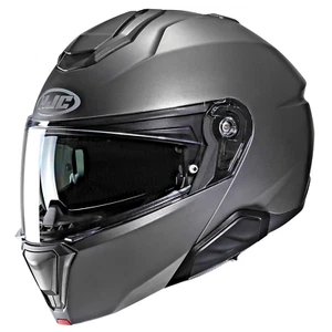 HJC i91 Modular Sunscreen Motorcycle Helmet Titanium Gray M L XL 2X 3X 4X 5XL BK - Picture 1 of 3