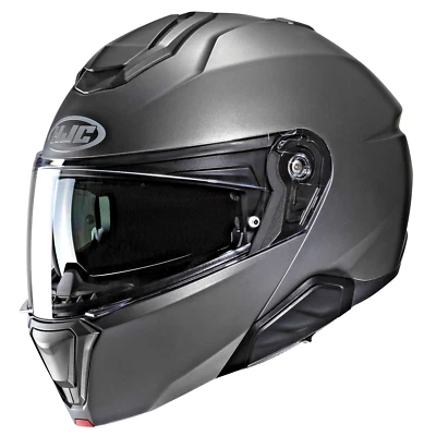 HJC i91 Modular Sunscreen Motorcycle Helmet Titanium Gray M L XL 2X 3X 4X 5XL BK - Image 1 of 3